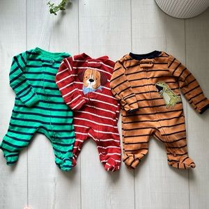 Carters 3-piece Footed Sleep ‘N Plays Stripe theme- Newborn